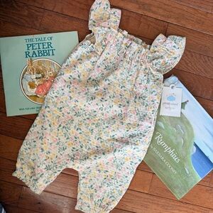 NWT Cloud Island Spring Quilted Floral Romper, 6/9m